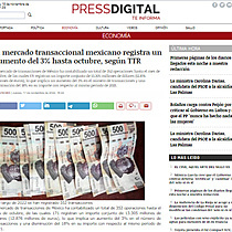 El mercado transaccional mexicano registra un aumento del 3% hasta octubre, segn TTR